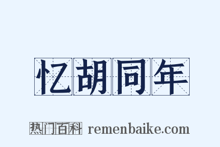 忆胡同年是什么意思的图片